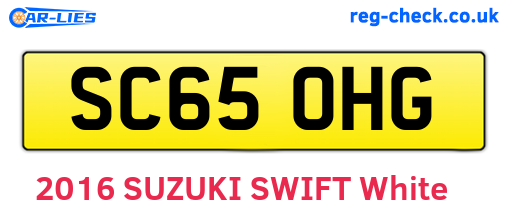 SC65OHG are the vehicle registration plates.