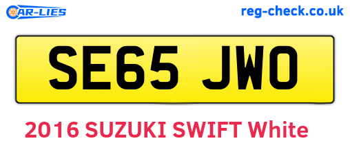 SE65JWO are the vehicle registration plates.