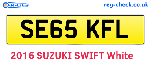 SE65KFL are the vehicle registration plates.