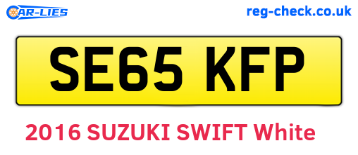 SE65KFP are the vehicle registration plates.