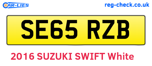 SE65RZB are the vehicle registration plates.