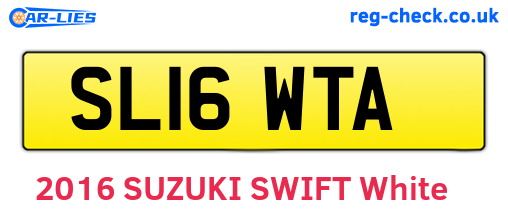 SL16WTA are the vehicle registration plates.