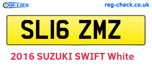 SL16ZMZ are the vehicle registration plates.