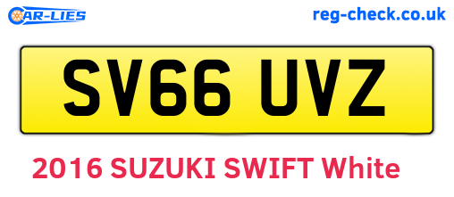 SV66UVZ are the vehicle registration plates.