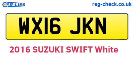 WX16JKN are the vehicle registration plates.