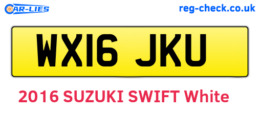 WX16JKU are the vehicle registration plates.