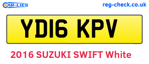YD16KPV are the vehicle registration plates.