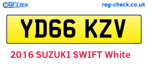 YD66KZV are the vehicle registration plates.