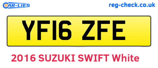 YF16ZFE are the vehicle registration plates.