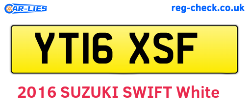 YT16XSF are the vehicle registration plates.