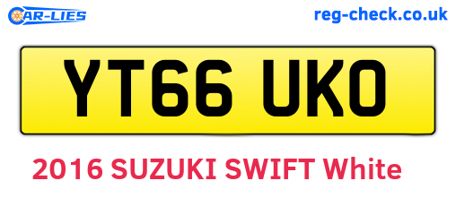 YT66UKO are the vehicle registration plates.