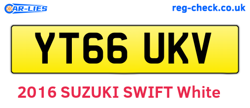YT66UKV are the vehicle registration plates.