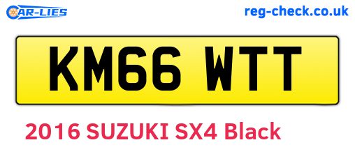 KM66WTT are the vehicle registration plates.