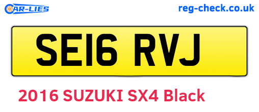 SE16RVJ are the vehicle registration plates.