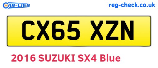 CX65XZN are the vehicle registration plates.
