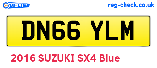 DN66YLM are the vehicle registration plates.