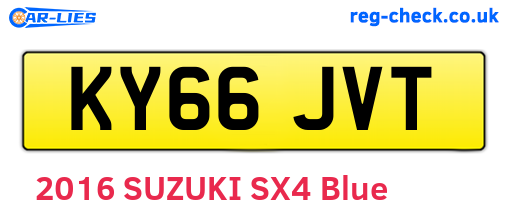 KY66JVT are the vehicle registration plates.