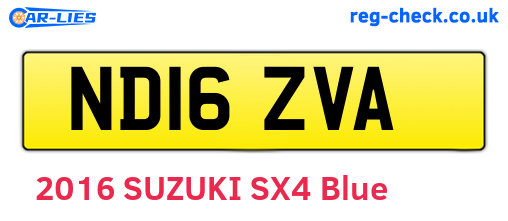 ND16ZVA are the vehicle registration plates.