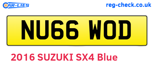 NU66WOD are the vehicle registration plates.
