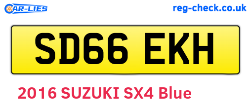 SD66EKH are the vehicle registration plates.