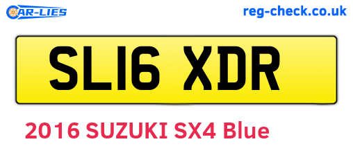 SL16XDR are the vehicle registration plates.