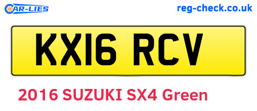 KX16RCV are the vehicle registration plates.