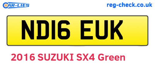 ND16EUK are the vehicle registration plates.