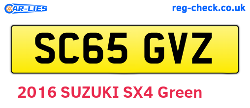 SC65GVZ are the vehicle registration plates.