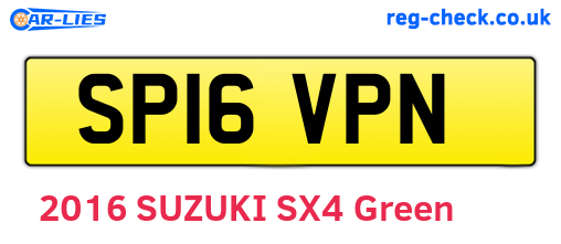 SP16VPN are the vehicle registration plates.