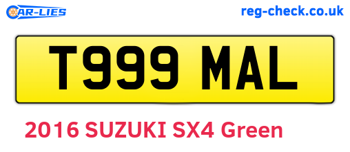 T999MAL are the vehicle registration plates.