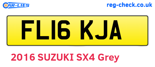 FL16KJA are the vehicle registration plates.