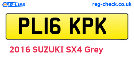 PL16KPK are the vehicle registration plates.