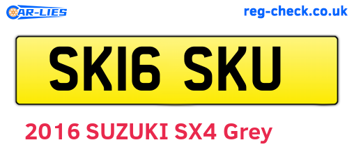 SK16SKU are the vehicle registration plates.