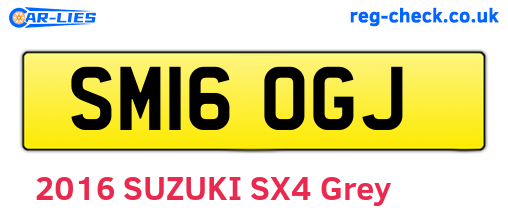 SM16OGJ are the vehicle registration plates.
