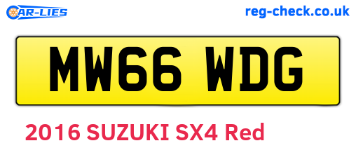 MW66WDG are the vehicle registration plates.