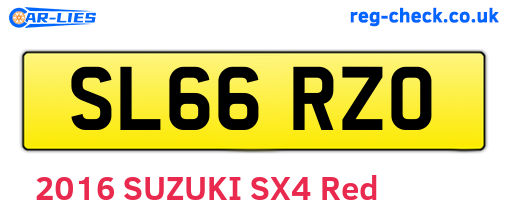 SL66RZO are the vehicle registration plates.
