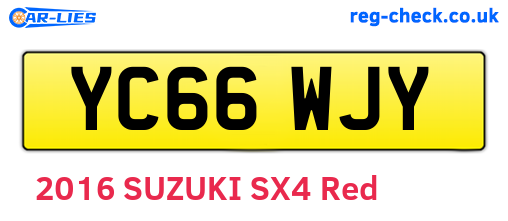 YC66WJY are the vehicle registration plates.