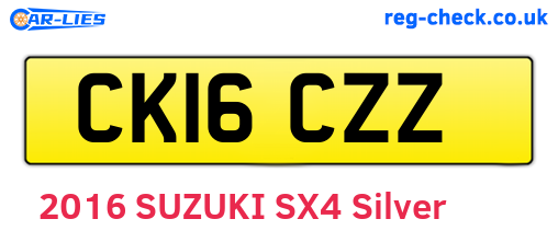 CK16CZZ are the vehicle registration plates.