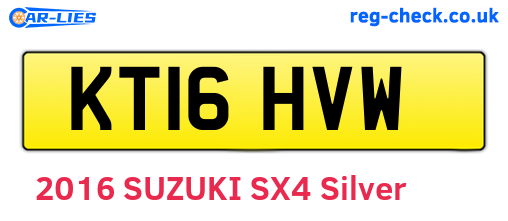 KT16HVW are the vehicle registration plates.