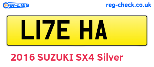 L17EHA are the vehicle registration plates.