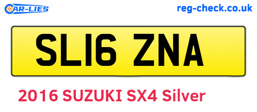 SL16ZNA are the vehicle registration plates.