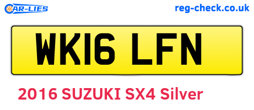 WK16LFN are the vehicle registration plates.