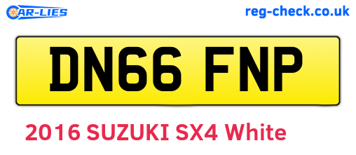 DN66FNP are the vehicle registration plates.