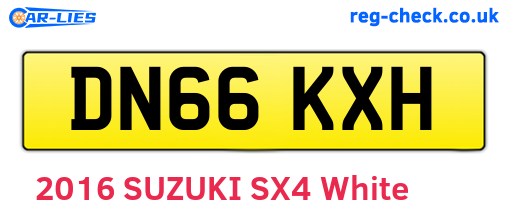 DN66KXH are the vehicle registration plates.