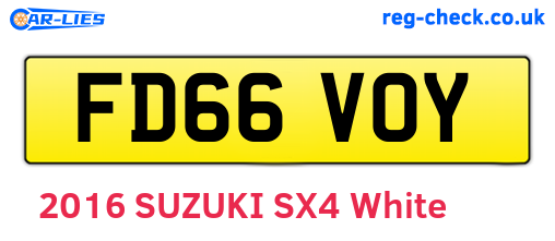 FD66VOY are the vehicle registration plates.