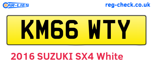 KM66WTY are the vehicle registration plates.