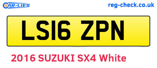 LS16ZPN are the vehicle registration plates.