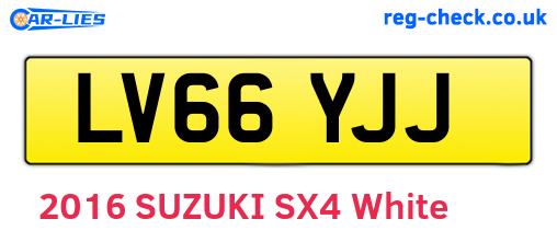 LV66YJJ are the vehicle registration plates.