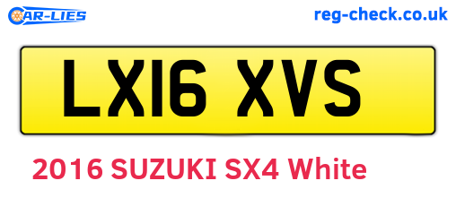 LX16XVS are the vehicle registration plates.