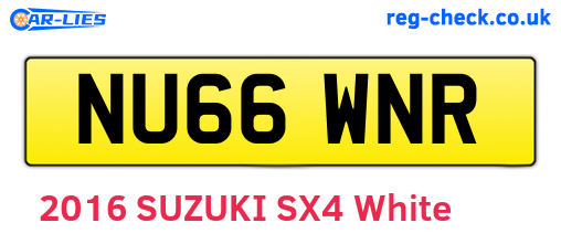NU66WNR are the vehicle registration plates.